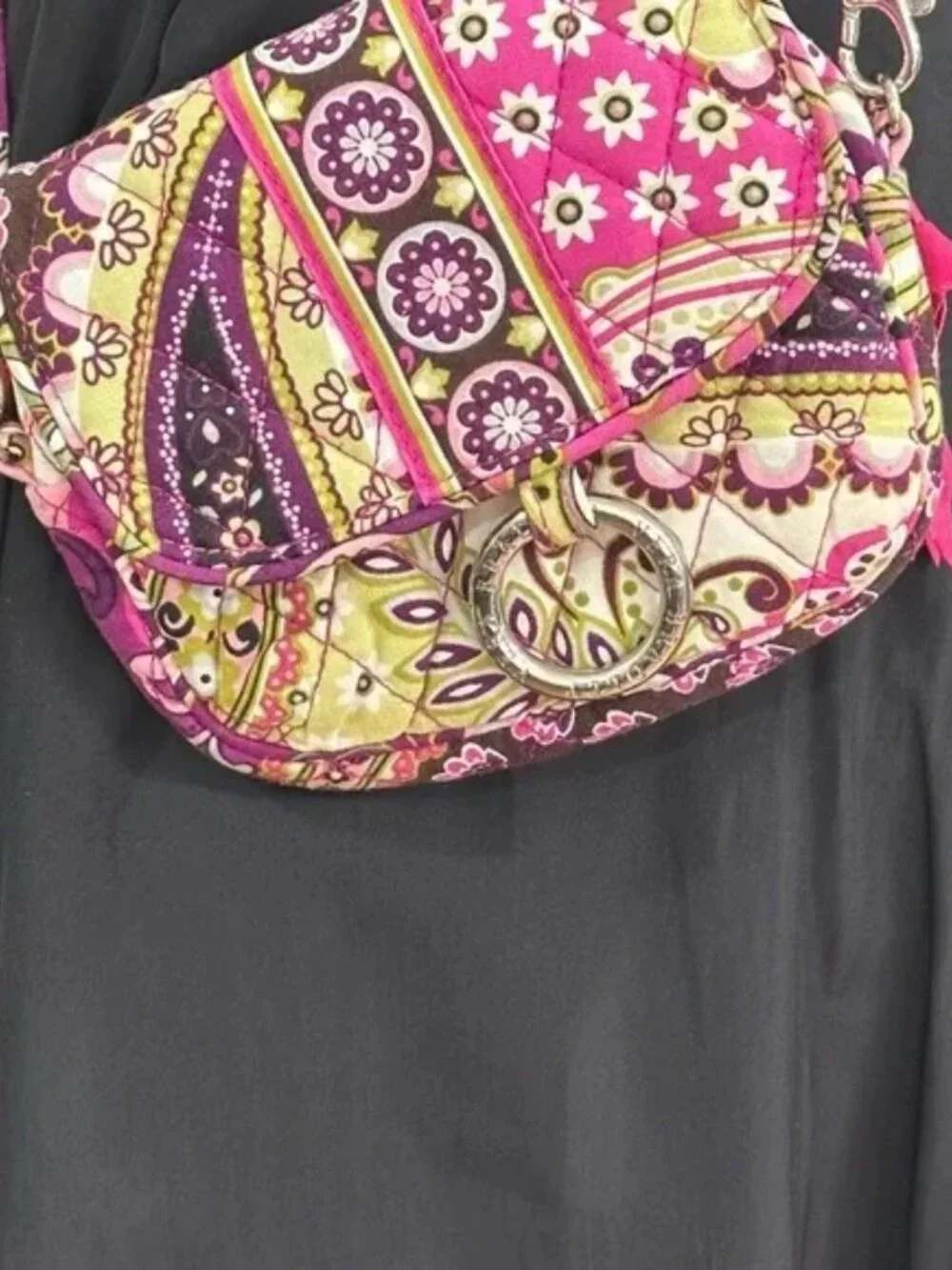 Vera Bradley Pink and Purple Crossbody Bag with Floral Elegance